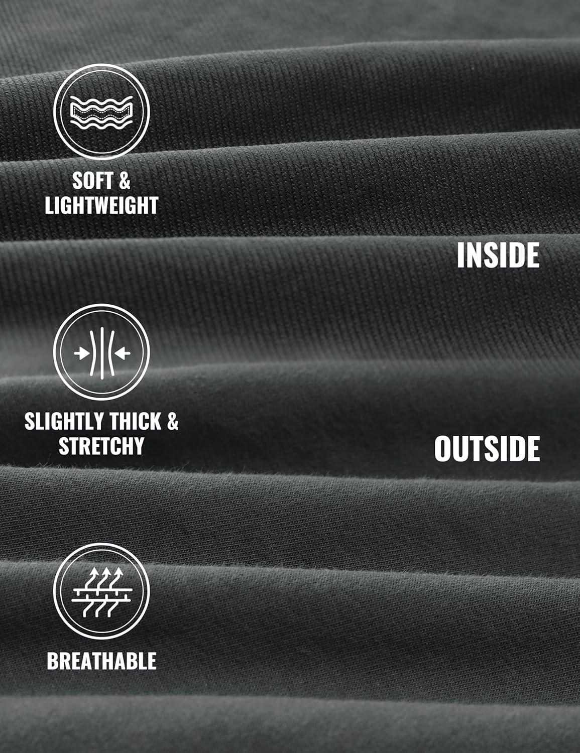 imageCRZ YOGA Mens Crewneck Sweatshirts French Terry Athletic Workout Sweat Shirts Casual Pullover Tops with Zipper PocketAnthracite