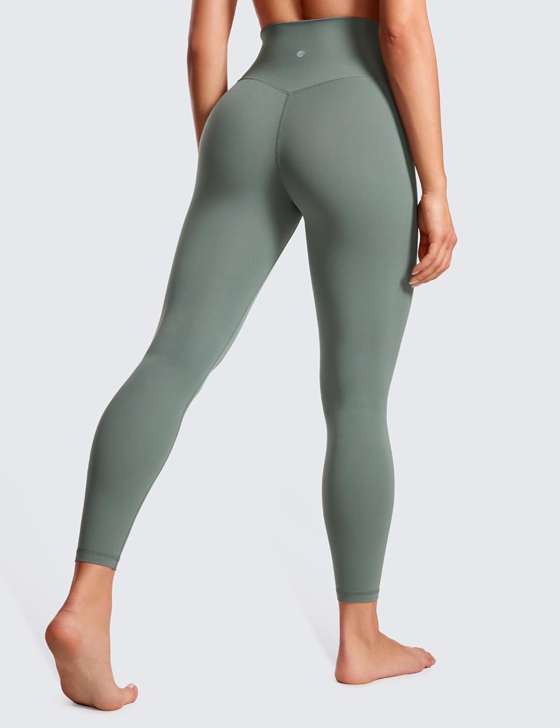 imageCRZ YOGA Butterluxe Crossover Waist Leggings 25quot V Crossover High Waisted Gym Workout Yoga WomensGrey Sage