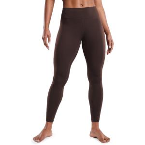 CRZ YOGA Butterluxe Low Rise Leggings 25″ – Workout Athletic Gym Lounge Womens Yoga Pants(Hot Fudge Brown)