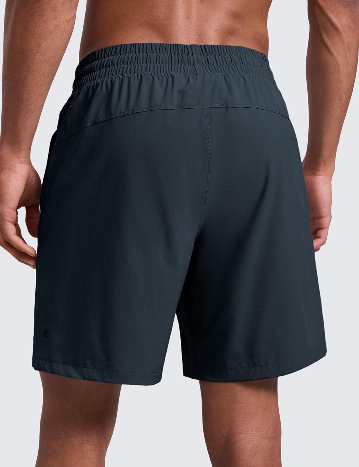 imageCRZ YOGA Mens 2 in 1 Running Shorts 7 Lined Workout Quick Dry Lightweight for Sports Athletic with PocketsTrue Navy