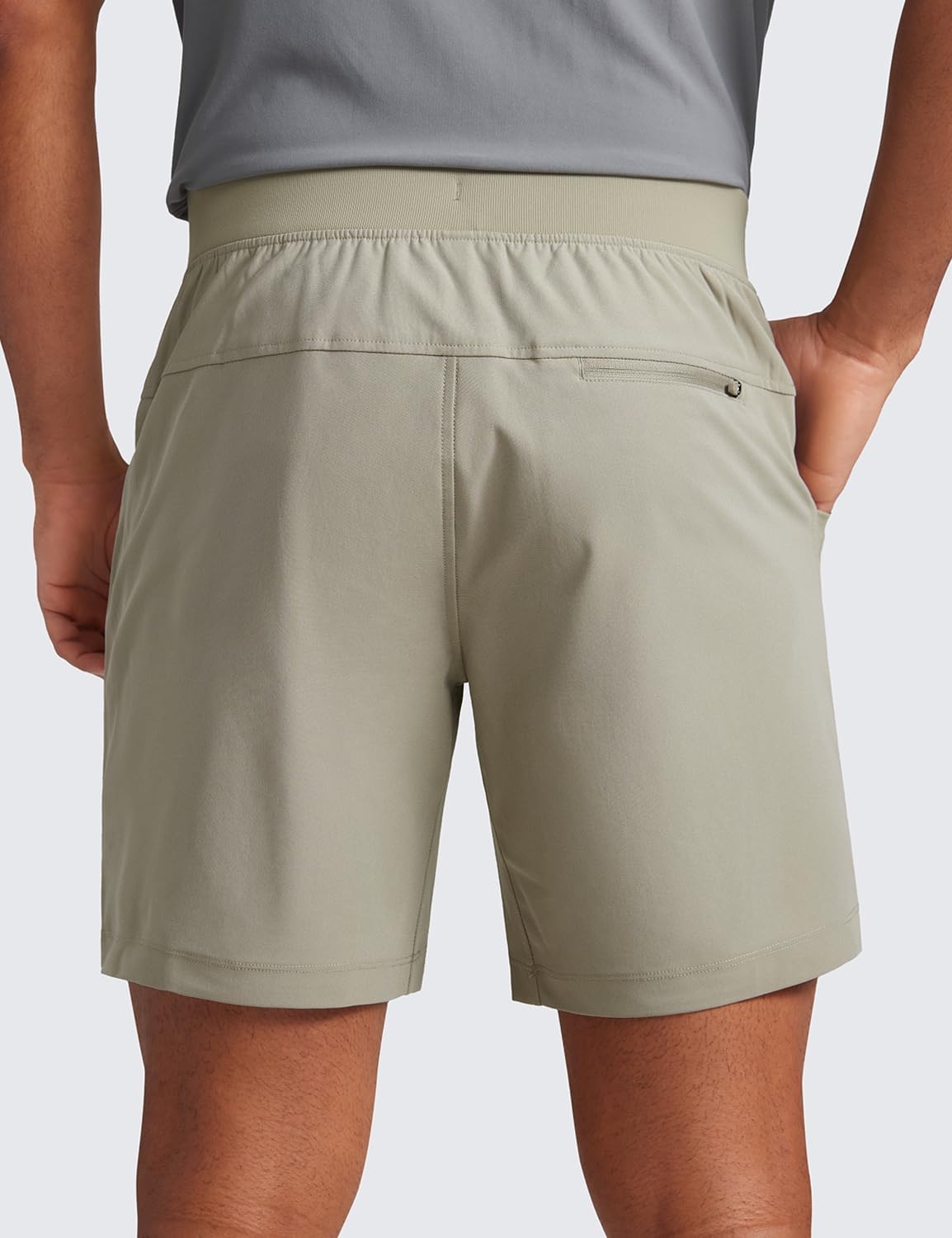 image:imageCRZ YOGA Mens All Day Comfy PullOn Shorts 7 Golf Casual Elastic Waist Quick Dry for Athletic Daily with PocketsKhali Barley