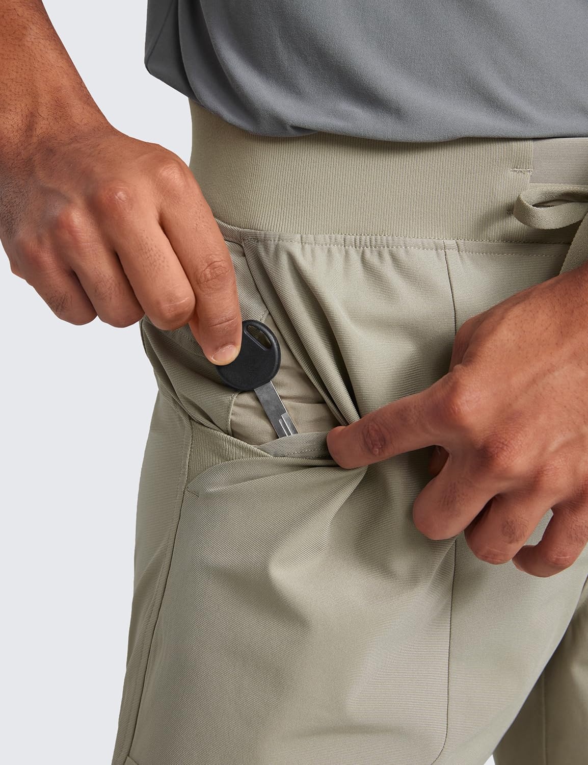 image:imageCRZ YOGA Mens All Day Comfy PullOn Shorts 7 Golf Casual Elastic Waist Quick Dry for Athletic Daily with PocketsKhali Barley