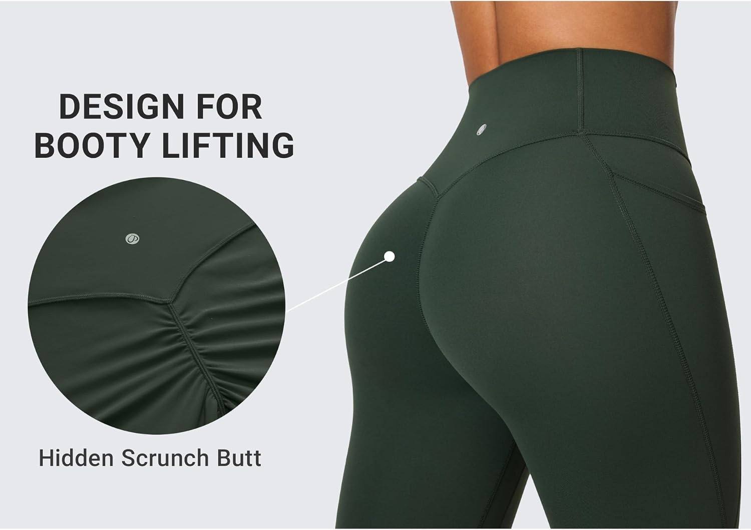 image:imageCRZ YOGA Secretsculpt Leggings Pockets 25Legend Green